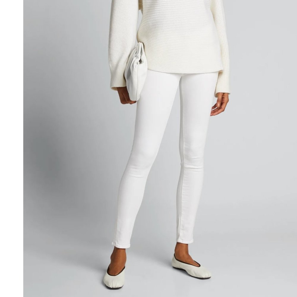 Frame Classic White Low Rise Skinny Jeans Size 27 with Stretch